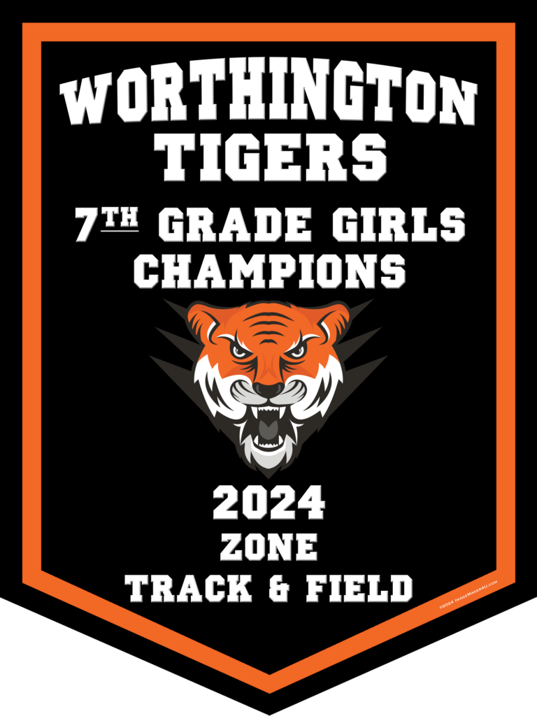 worthington ms track girls champions banner 4x3